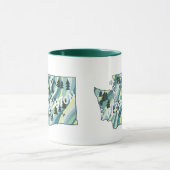 Washington Staat Map Illustration Tasse (Zentrum)