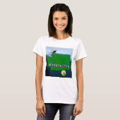 Washington Staat Map Imitate Viertel, Siegel, Berg T-Shirt (Vorne ganz)