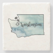 Washington Staat Map Marble Stone Untersetzer (Vorderseite)
