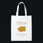 Washington Staat Map Wedding Welcome Bag, Tote Bag Wiederverwendbare Einkaufstasche<br><div class="desc">Hochzeitswochenende Begrüßungsgeschenktasche für Gäste aus der Stadt zu Ihrer Hochzeit,  mit dem Bild von Washington,  mit dem Herzen,  das Sie an der genauen Lage platzieren können. Fülle die Tasche mit deinen Lieblingsgoodies.</div>