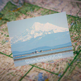 Washington Staat Mount Baker and Lighthouse Travel Postkarte