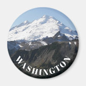Washington Staat Mount Baker Foto Magnet (Vorne)