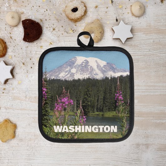 Washington Staat Mount Rainier Wildblumen Topflappen