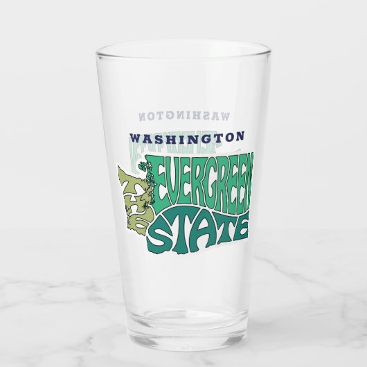 Washington Staat Nickname Word Art Glas (Rückseite)