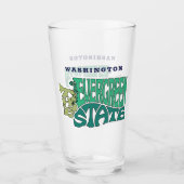Washington Staat Nickname Word Art Glas (Vorderseite)