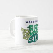 Washington Staat Nickname Word Art Kaffeetasse (Vorderseite Links)