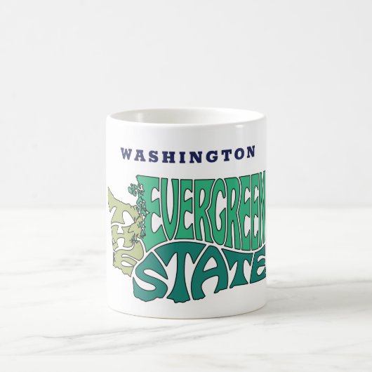 Washington Staat Nickname Word Art Kaffeetasse (Mittel)