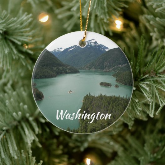 Washington Staat North Cascades Foto Keramik Ornament (Baum)