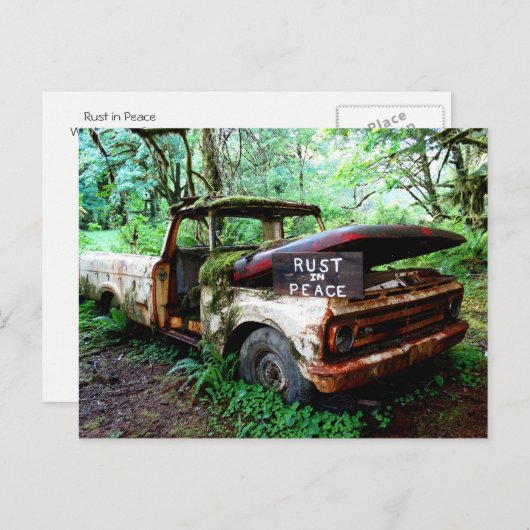 Washington Staat Postcard: Rost in Frieden Postkarte (Vorne/Hinten)