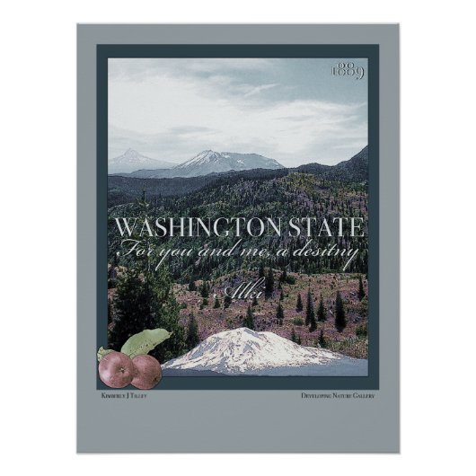 Washington Staat Poster Art (Vorderseite)