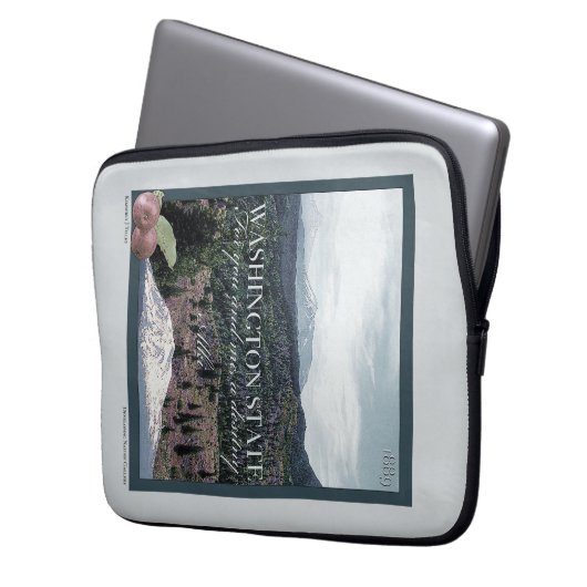 Washington Staat Poster Art Laptopschutzhülle (Vorderseite Links)