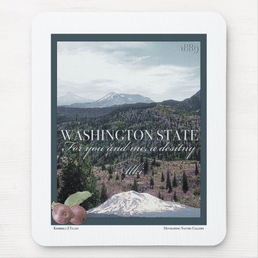 Washington Staat Poster Art Mousepad (Vorne)