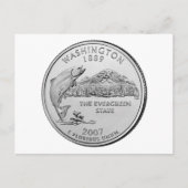 Washington Staat Quarter Image Postkarte (Vorderseite)