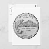 Washington Staat Quarter Postkarte (Vorne/Hinten)