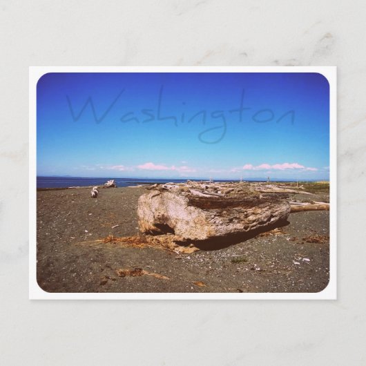 Washington Staat Seashore: Fotografie Postkarte (Vorderseite)