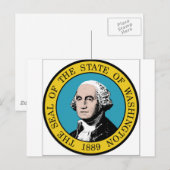 Washington Staat Siegel Postkarte (Vorne/Hinten)
