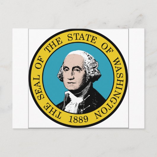 Washington Staat Siegel Postkarte (Vorderseite)