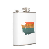 Washington Staat Tree Silhouette Flachmann (Rechts)