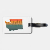 Washington Staat Tree Silhouette Gepäckanhänger (Rückseite horizontal)