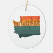 Washington Staat Tree Silhouette Keramik Ornament (Links)