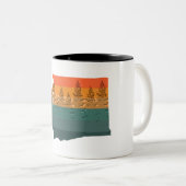 Washington Staat Tree Silhouette Zweifarbige Tasse (VorderseiteRechts)