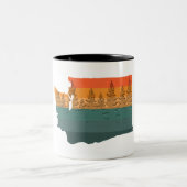 Washington Staat Tree Silhouette Zweifarbige Tasse (Mittel)