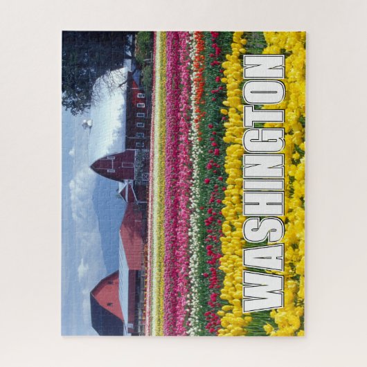 Washington Staat | Tulip Field Puzzle (Vertikal)
