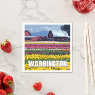 Washington Staat   Tulip Field Serviette