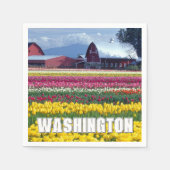 Washington Staat | Tulip Field Serviette (Vorderseite)