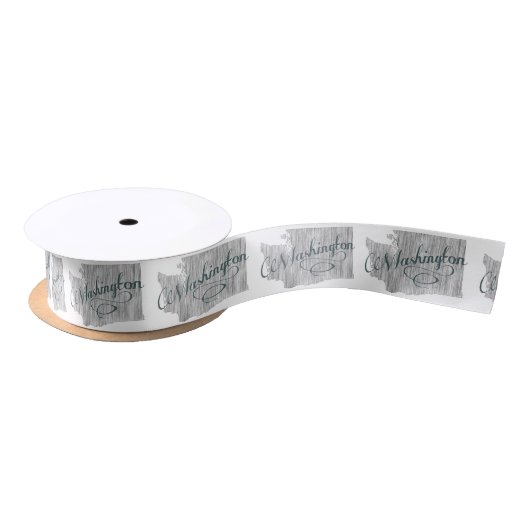 Washington Staat Typografie Satinband (Spule)