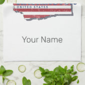 Washington Staat United Staaten Map USA Souvenir Geschirrtuch (Gefaltet)