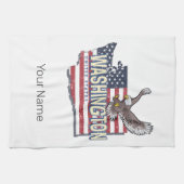 Washington Staat United Staaten Map USA Souvenir Geschirrtuch (Horizontal)