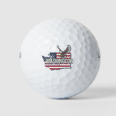 Washington Staat United Staaten Map USA Souvenir Golfball (Vorderseite)