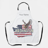 Washington Staat United Staaten Map USA Souvenir Schürze (Vorderseite)