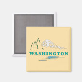 Washington Staat USA Magnet (Vorderseite/Rückseite)