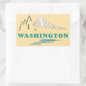 Washington Staat USA Rechteckiger Aufkleber (Tasche)