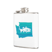 Washington Staat Wave Fishing Flachmann (Links)