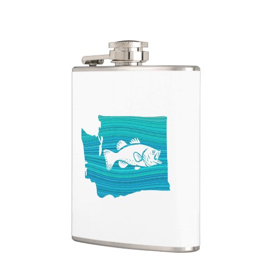 Washington Staat Wave Fishing Flachmann (Links)