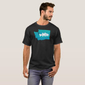 Washington Staat Wave Fishing T-Shirt (Vorne ganz)