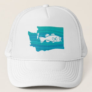 Washington Staat Wave Fishing Truckerkappe