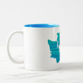 Washington Staat Wave Fishing Zweifarbige Tasse (Links)