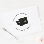 Washington Staat Wedding Welcome Sticker Tag (Umschlag)