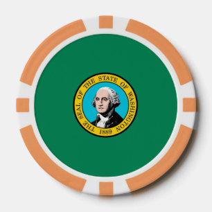 Washington-Staats-Flaggen-Entwurf Pokerchips