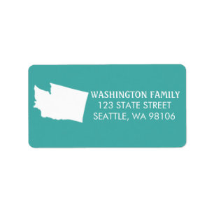 Washington-Staats-Rücksendeadressen-Aufkleber - Adressaufkleber