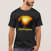 Washington-Staats-Sonnenuntergang T-Shirt (Vorderseite)
