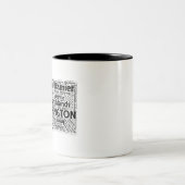 Washington-Staats-Wort-Wolke Zweifarbige Tasse (Mittel)