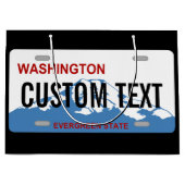 Washington-Staatslizenzplatten-Gewohnheit giftbag Große Geschenktüte (Vorderseite)