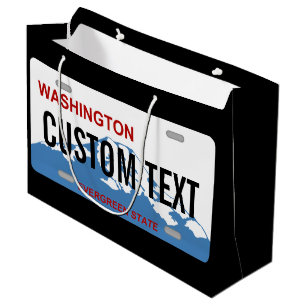 Washington-Staatslizenzplatten-Gewohnheit giftbag Große Geschenktüte