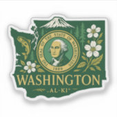 Washington Staatsstolz Aufkleber (Vorderseite)