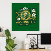 Washington Staatsstolz Poster (Heimbüro)